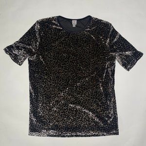Velvet leopard top